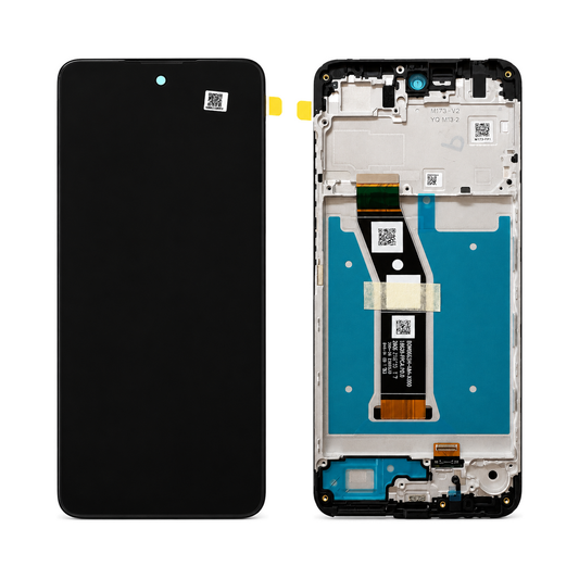 LCD Display Assembly With Frame for Motorola Moto G04   G04s  XT2421-2   XT2421-8   Genuine Service Pack  - Black 5D68C23890