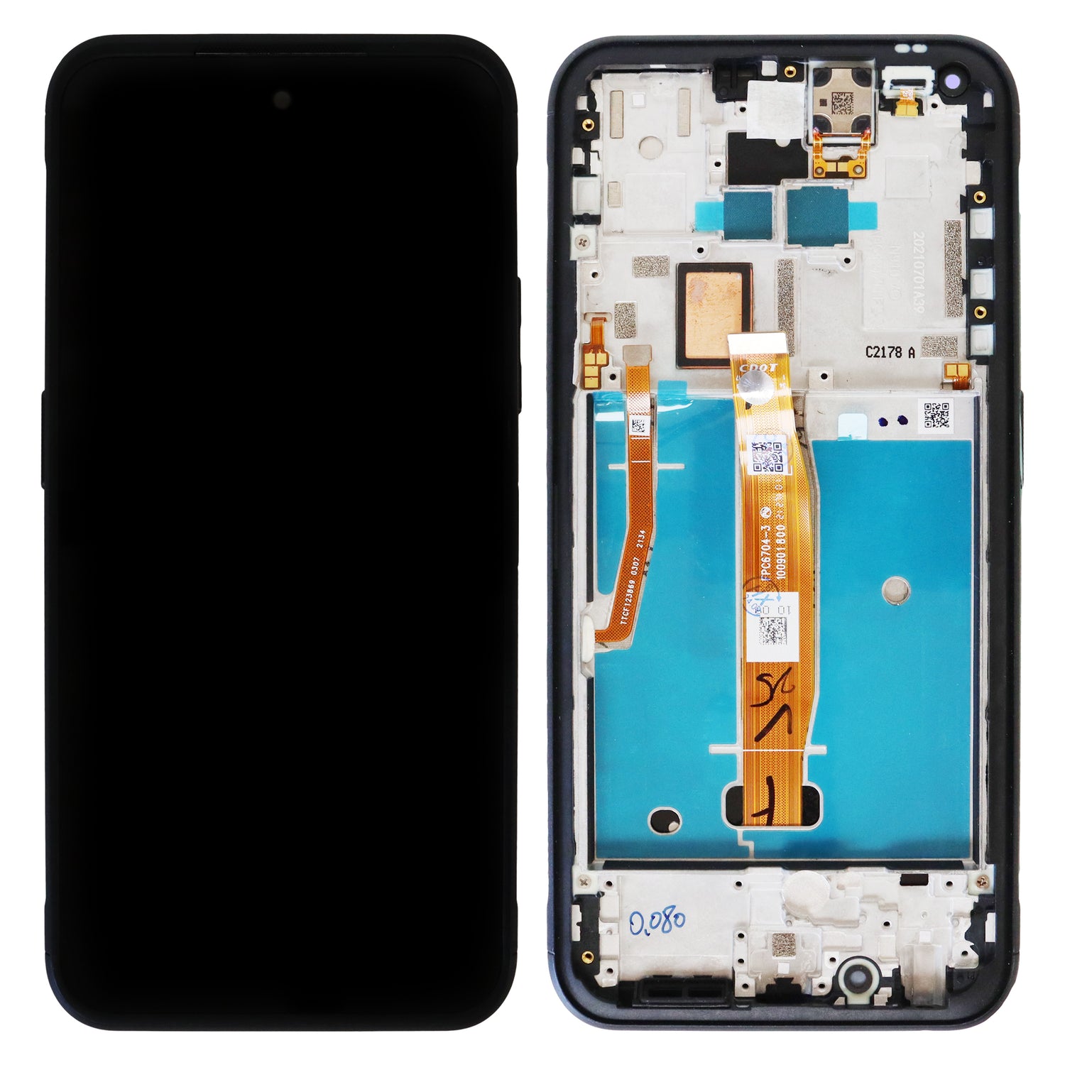 Nokia XR20 (TA-1362, TA-1368) LCD Display With Frame (Grey)