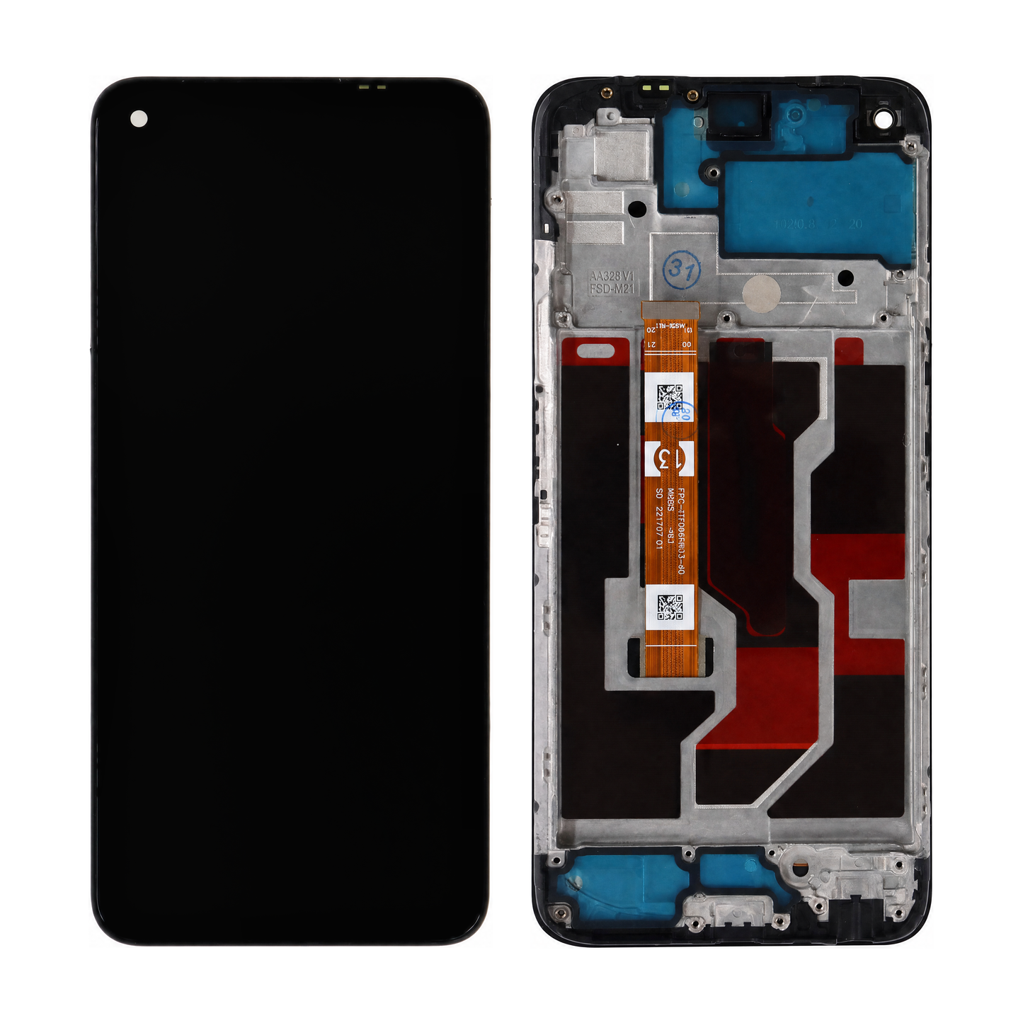 Oppo A76 (CPH2375) LCD Display With Frame replacement screen