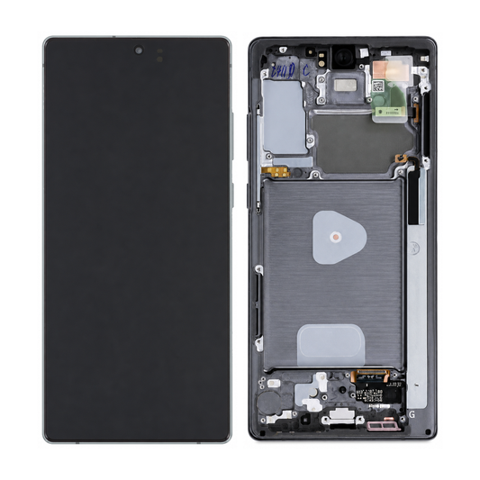 Samsung Galaxy Note 20 SM-N980F Note 20 5G SM-N981B OLED Display Assembly With Frame Genuine Service Pack Mystic Grey GH82-23495A