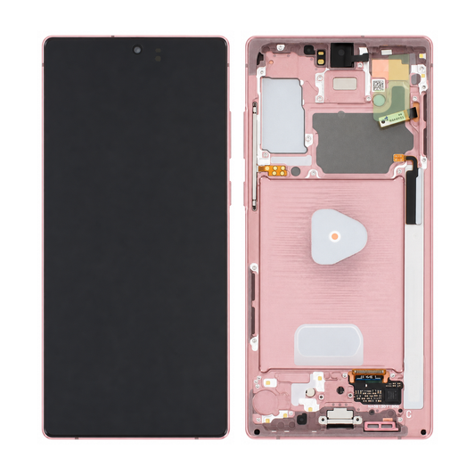Samsung Galaxy Note 20 SM-N980F Note 20 5G SM-N981B OLED Display Assembly With Frame Genuine Service Pack Mystic Bronze GH82-23495B