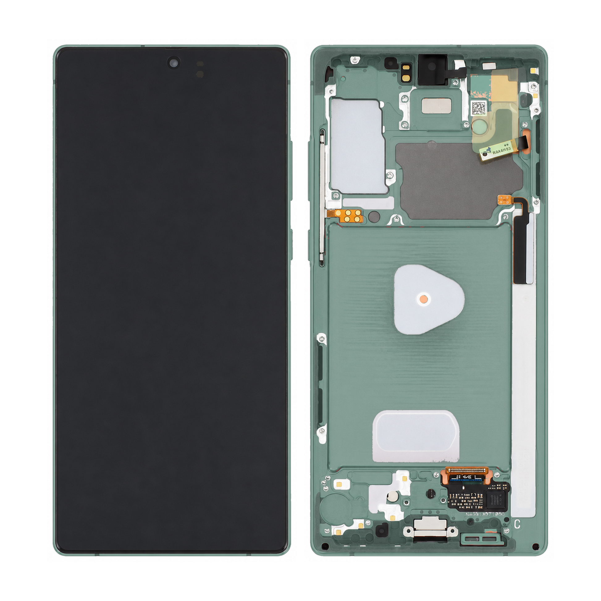 Samsung Galaxy Note 20 SM-N980F Note 20 5G SM-N981B OLED Display Assembly With Frame Genuine Service Pack Mystic Green GH82-23495C