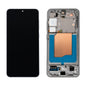 Samsung Galaxy S25 SM-S931B assembled genuine OLED display with silver shadow frame GH82-36329A - front and rear