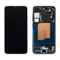 Samsung Galaxy S25 SM-S931B assembled genuine OLED display with blue / black frame GH82-36329E - front and rear