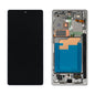 Samsung Galaxy S25 Ultra SM-S938B assembled genuine OLED display with titanium silverblue / whitesilver frame GH82-36387C - front and rear