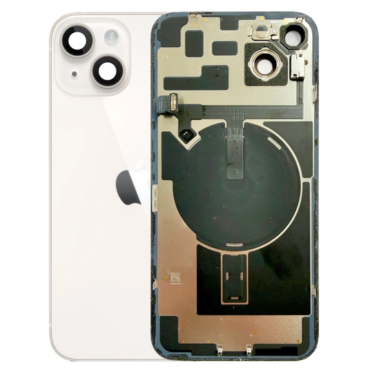 iPhone 14 Plus Back Glass with Small Parts - Starlight (Genuine Pulled)