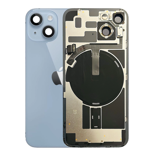 iPhone 14 Back Glass with Small Parts - Blue (Genuine Pulled)