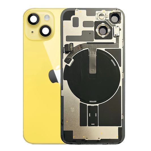 iPhone 14 Back Glass with Small Parts - Yellow (Genuine Pulled)