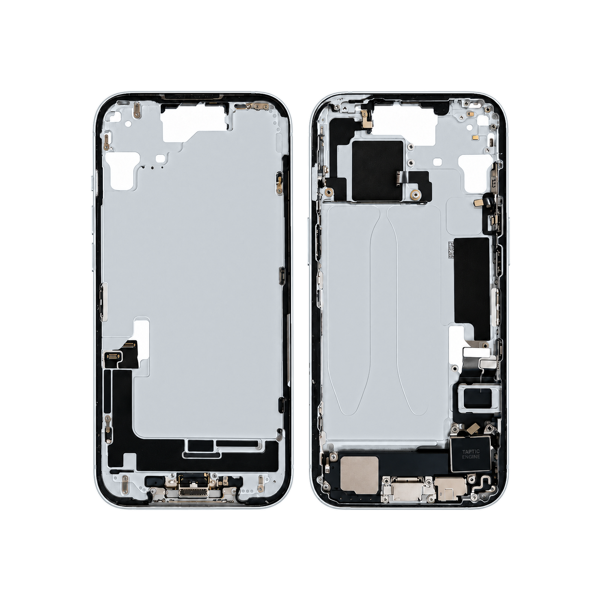 Mid-Frame Housing With Charging Port for Apple iPhone 15 (Genuine Pulled Grade A/B) - Blue