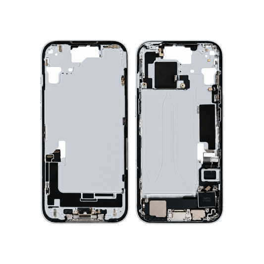 Mid-Frame Housing With Charging Port for Apple iPhone 15 (Genuine Pulled Grade A/B) - Blue