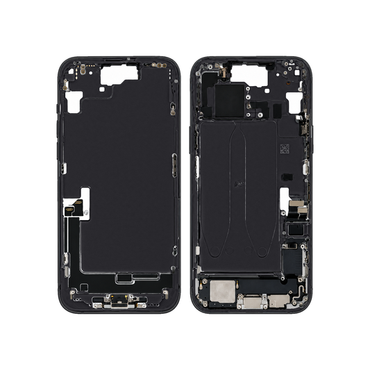 Mid-Frame Housing With Charging Port for Apple iPhone 15 Plus (Genuine Pulled Grade A/B) - Black
