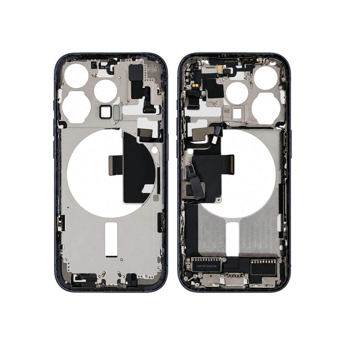 Mid-Frame Housing With Charging Port for Apple iPhone 15 Pro (Genuine Pulled Grade A/B) - Blue Titanium
