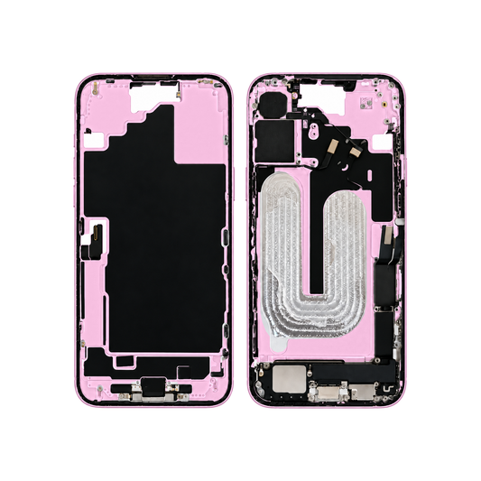 Mid-Frame Housing With Charging Port for Apple iPhone 16 Plus (Genuine Pulled Grade A/B) - Pink