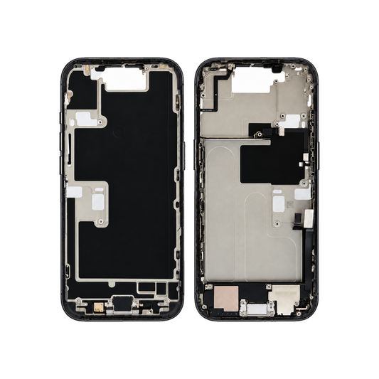 Mid-Frame Housing With Charging Port for Apple iPhone 16 Pro (Genuine Pulled Grade A/B) - Black Titanium