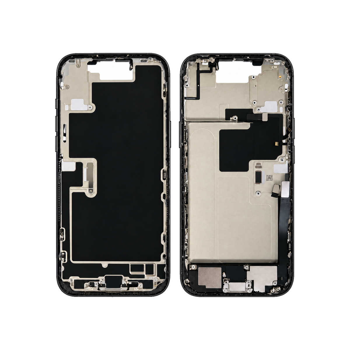 Mid-Frame Housing With Charging Port for Apple iPhone 16 Pro Max (Genuine Pulled Grade A/B) - Black Titanium