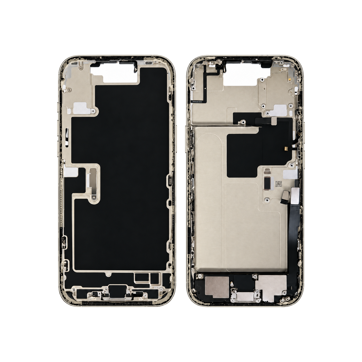 Mid-Frame Housing With Charging Port for Apple iPhone 16 Pro Max (Genuine Pulled Grade A/B) - White Titanium