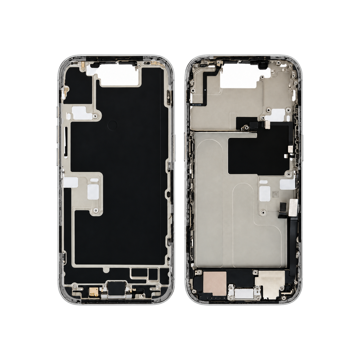 Mid-Frame Housing With Charging Port for Apple iPhone 16 Pro (Genuine Pulled Grade A/B) - White Titanium