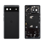 Back Glass for Google Pixel 6 - Stormy Black (Genuine Pulled Grade A/B) - front and rear views