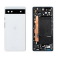 Back Cover for Google Pixel 6a - Chalk (Genuine Pulled Grade A/B) - front and rear views