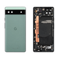 Back Cover for Google Pixel 6a - Sage (Genuine Pulled Grade A/B) - front and rear views
