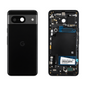 Back Glass for Google Pixel 8 - Obsidian (Genuine Pulled Grade A/B) - front and rear views