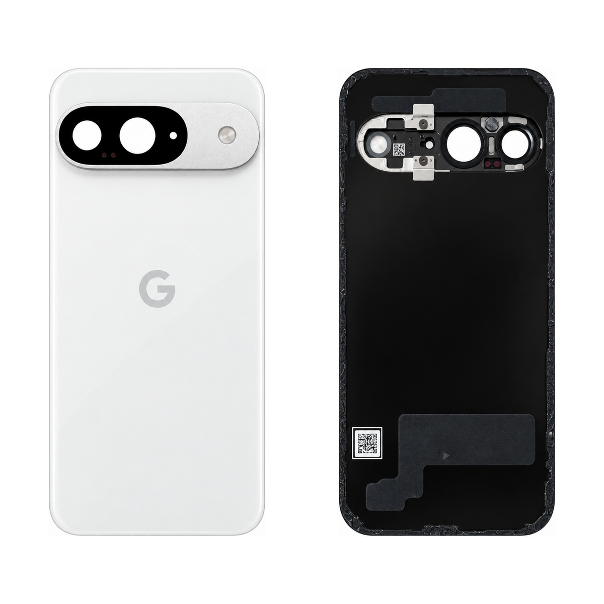 Back Glass for Google Pixel 9 - Porcelain (Genuine Pulled Grade A/B) - front and rear views
