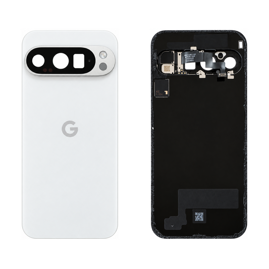 Back Glass for Google Pixel 9 Pro - Porcelain (Genuine Pulled Grade A/B) - front and rear views