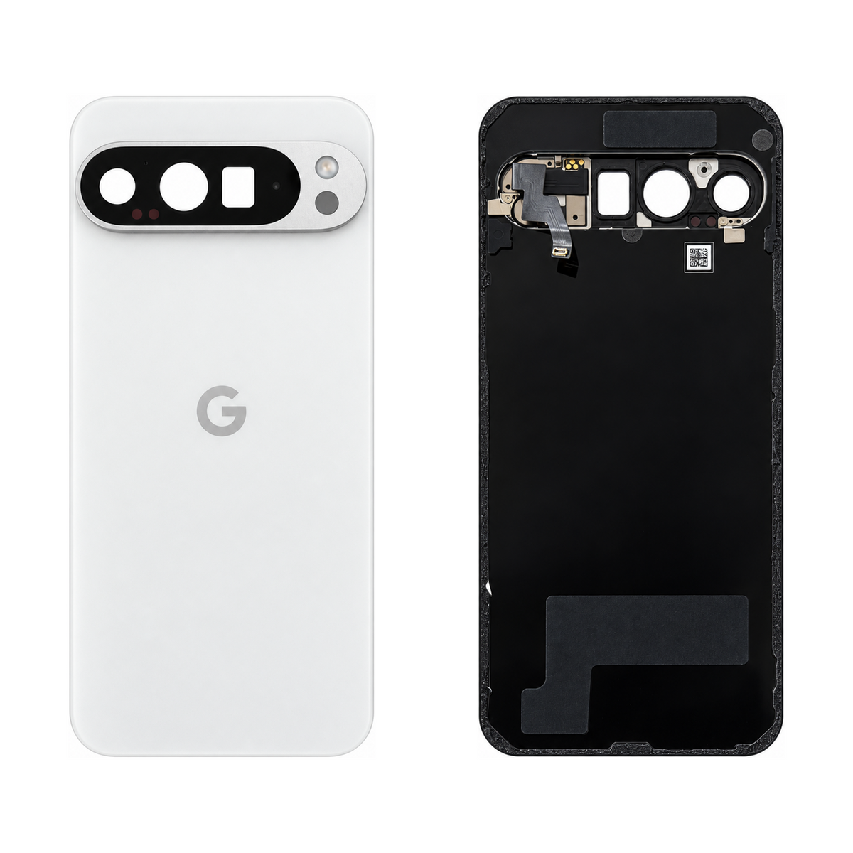 Back Glass for Google Pixel 9 Pro XL - Porcelain (Genuine Pulled Grade A/B) - front and rear views