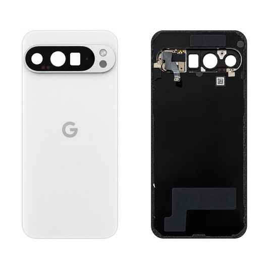 Back Glass for Google Pixel 9 Pro XL - Porcelain (Genuine Pulled Grade A/B) - front and rear views