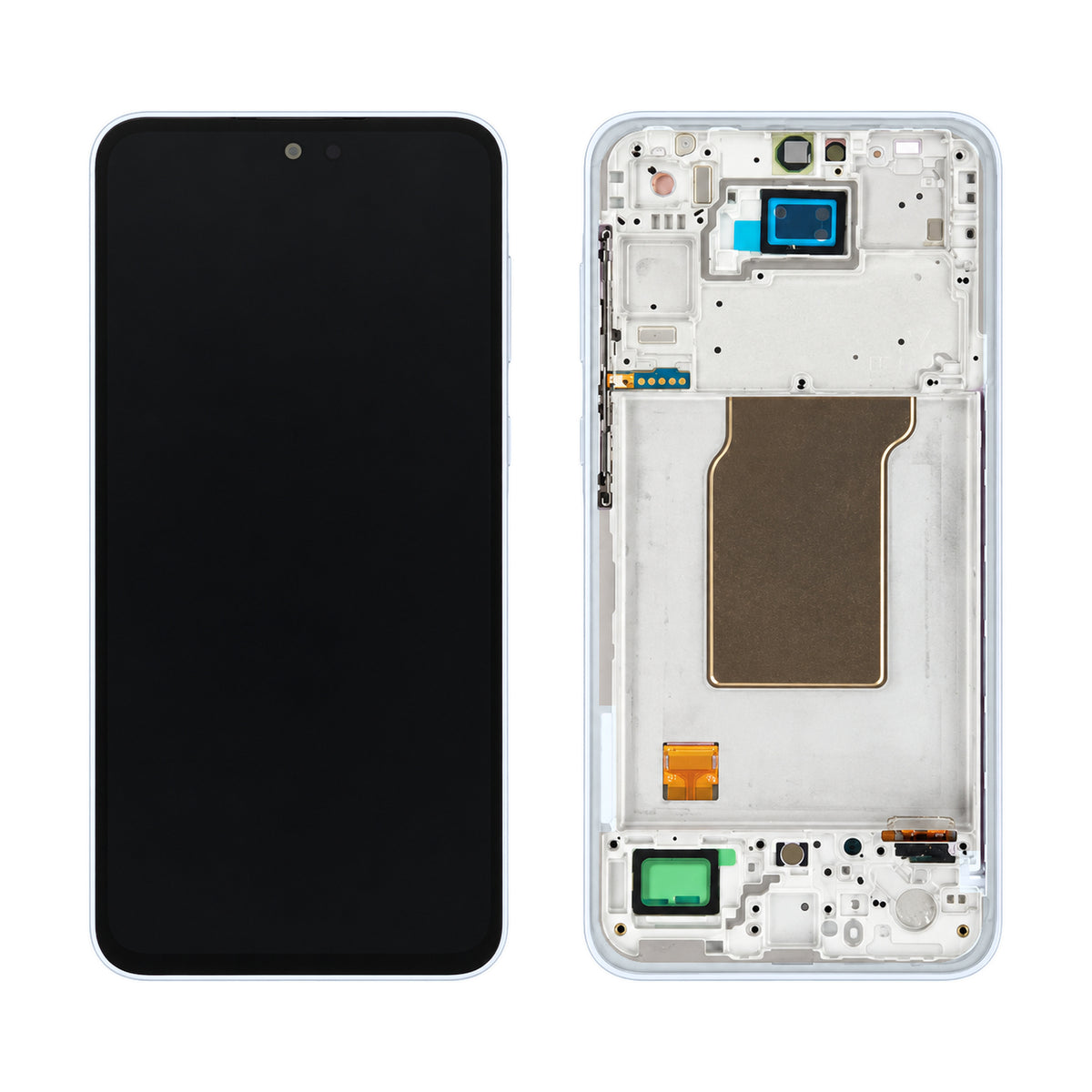 Samsung Galaxy S24 FE SM-S721B assembled genuine OLED display with white (blue / grey / mint / yellow) frame GH82-35848B