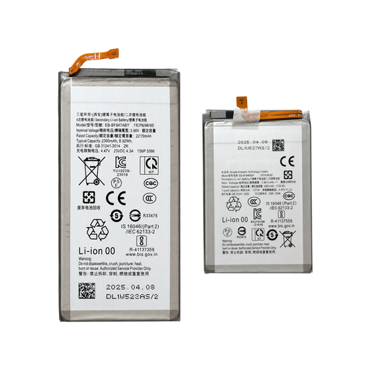 Primary and secondary replacement battery pair for Samsung Galaxy Z Fold 5